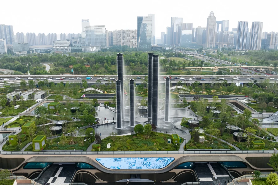 Chengdu SKP Turm: Eine Reise durch einen zukünftigen Wasserturm und Lichtkunst im Stadtzentrum-2